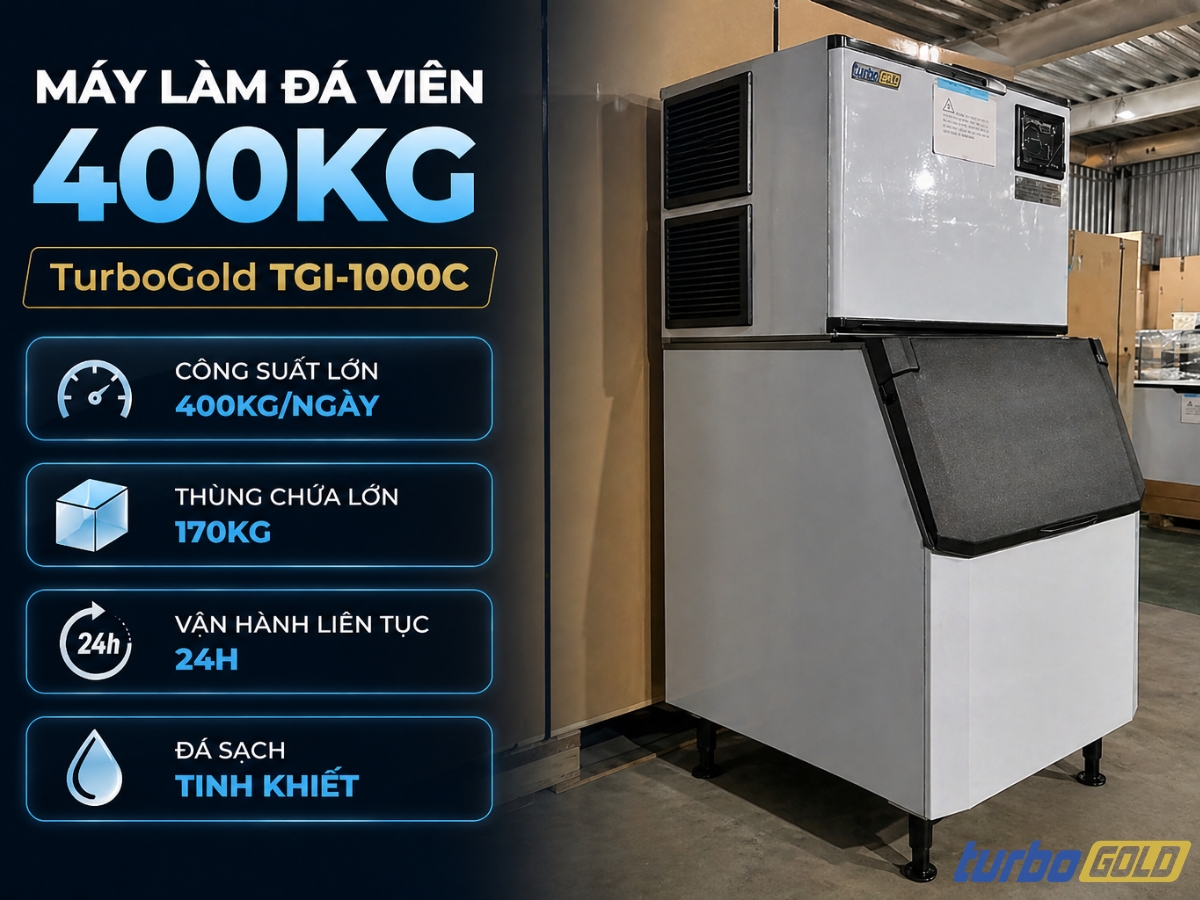 Máy làm đá viên 400kg TurboGold TGI-1000C 9 Ưu điểm máy làm đá viên 400kg TurboGold TGI-1000C
