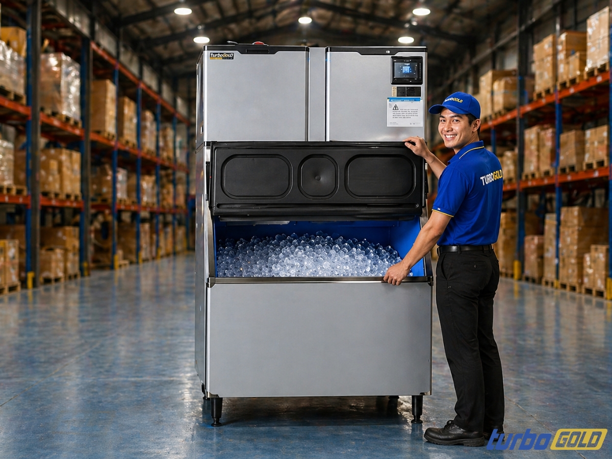 Máy Làm Đá Viên Công Nghiệp 680kg TurboGold TGI-1500C 4 Máy Làm Đá Viên Công Nghiệp 680kg TurboGold TGI-1500C