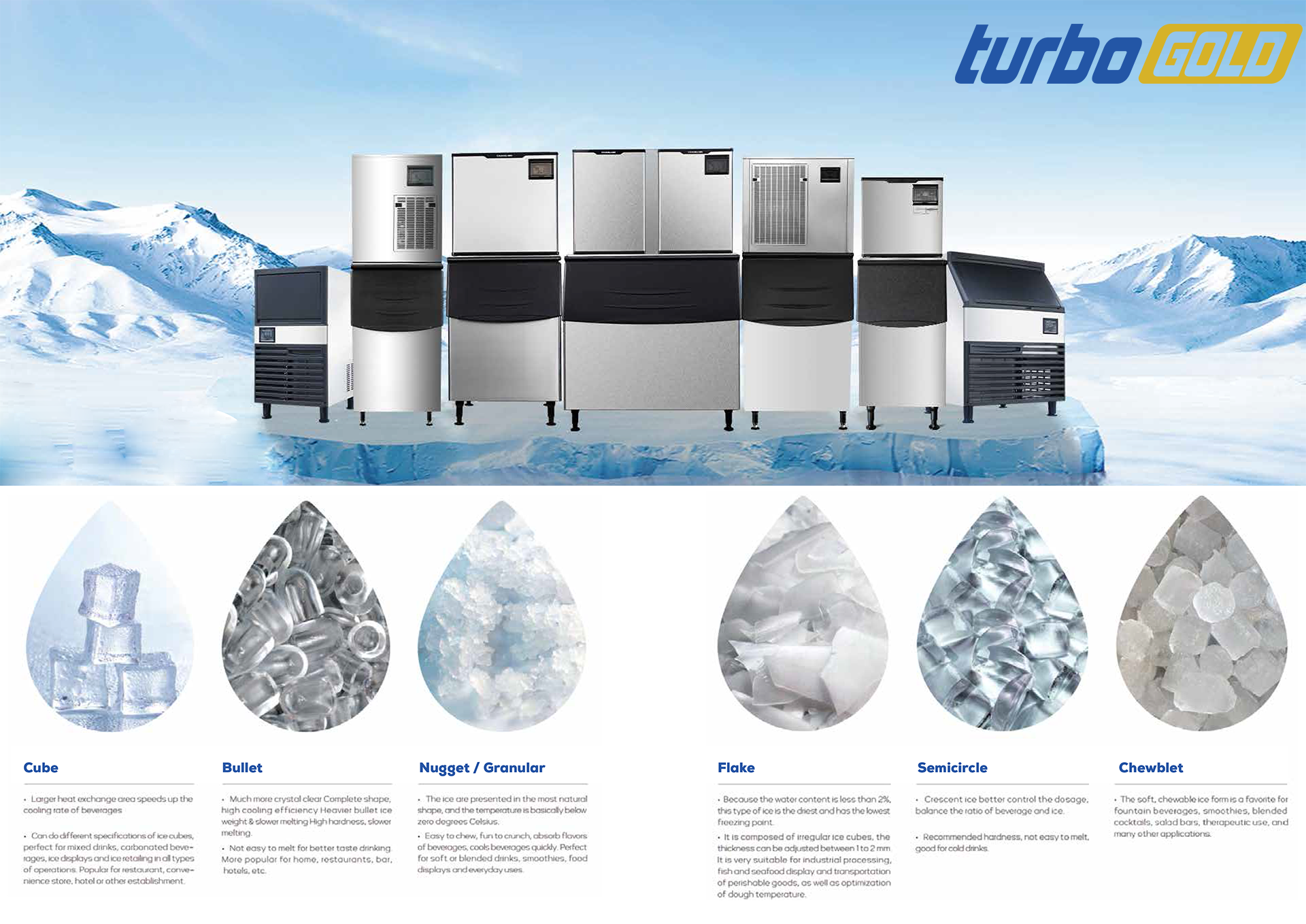 Máy làm đá công nghiệp Turbogold