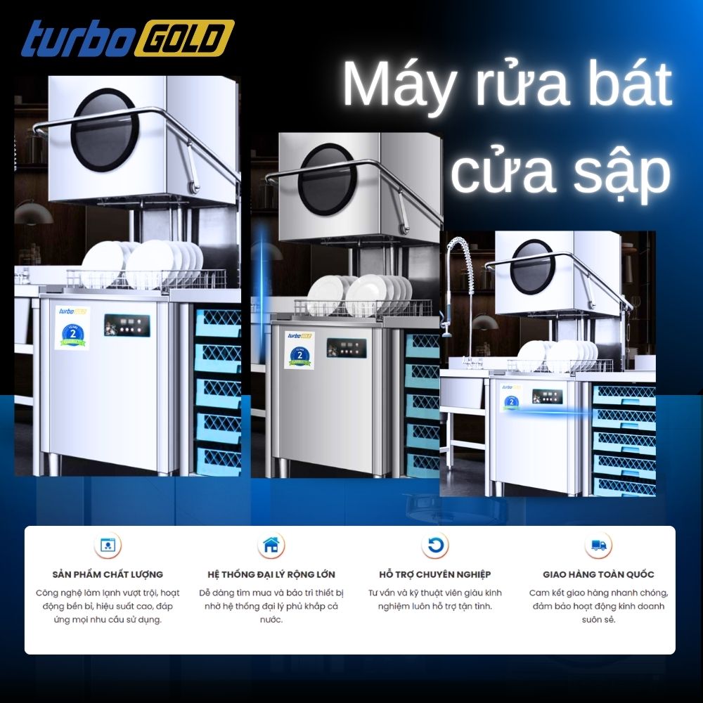 Máy rửa bát của sập giá tốt Turbogold