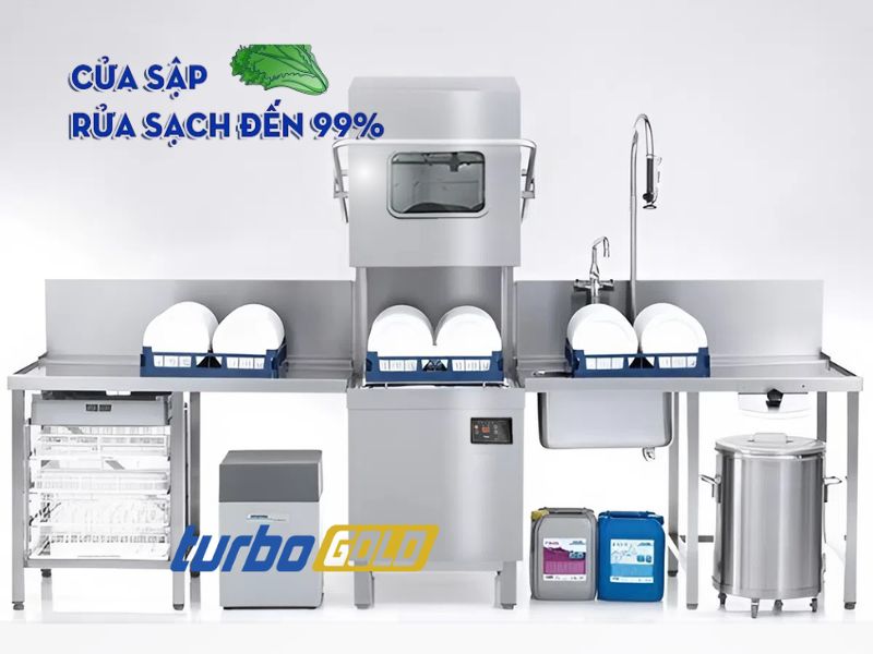 máy rửa bát cửa sập giá tốt Turbogold