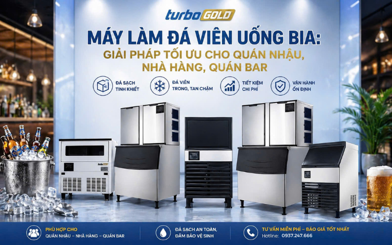 máy làm đá viên uống bia