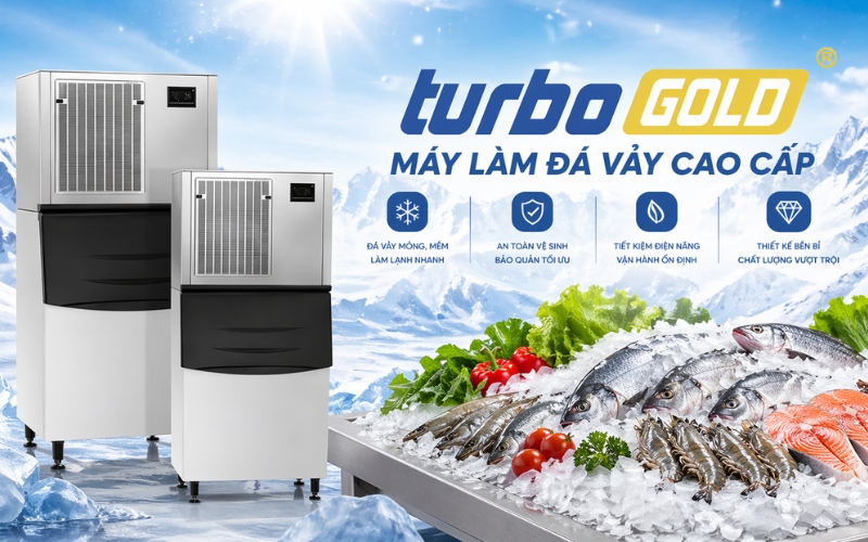 Máy Làm Đá Vảy Là Gì? Cấu Tạo & Nguyên Lý Hoạt Động 4 Máy làm đá vảy TurboGold