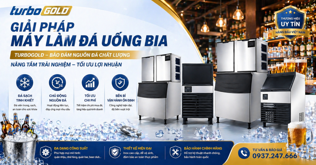 giải pháp máy làm đá viên uống bia