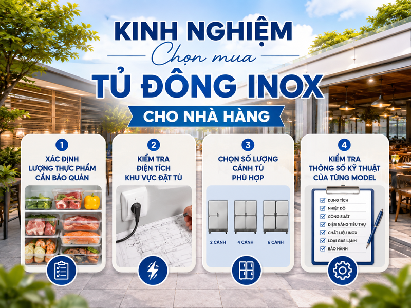 Tủ Đông Inox: Top 5 Mẫu Hot Nhất Hiện Nay 7 Kinh nghiệm chọn mua tủ đông inox cho nhà hàng