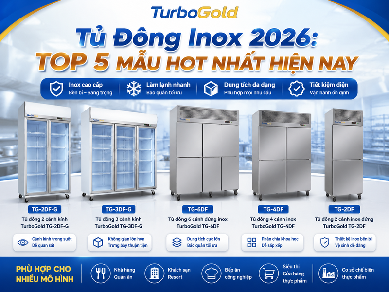 Tủ Đông Inox: Top 5 Mẫu Hot Nhất Hiện Nay 1 Tủ đông inox TurboGold - Top 5 mẫu hot nhất hiện nay năm 2026