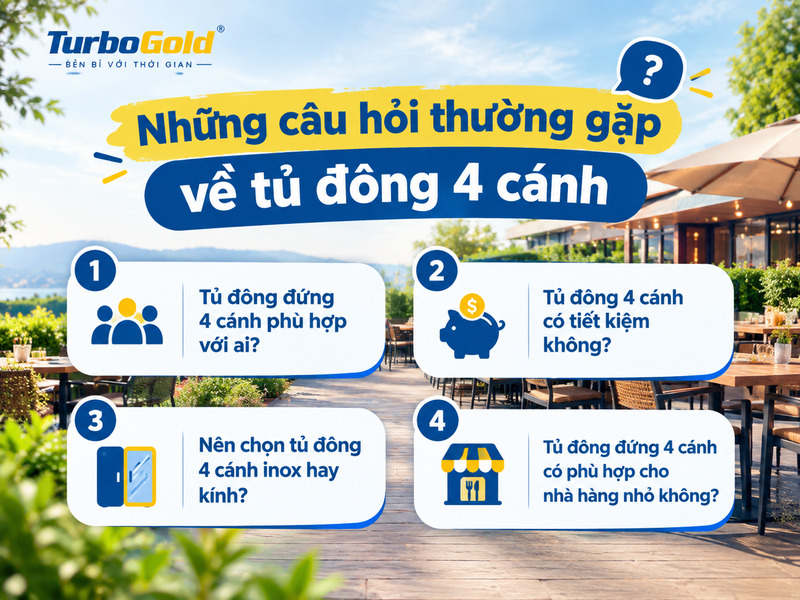 Tủ đông đứng 4 cánh - Kinh nghiệm chọn mua & Top mẫu đáng tham khảo 5 Những câu hỏi thường gặp về tủ đông 4 cánh