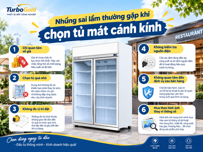 Tủ Mát Cánh Kính: 5 Kinh Nghiệm Chọn Mua Không Thể Bỏ Qua 4 Những sai lầm thường gặp khi chọn tủ mát cánh kính