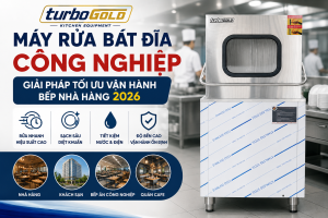 Máy rửa bát đĩa công nghiệp tự động dành cho nhà hàng, khách sạn, bếp ăn công nghiệp, giúp rửa sạch số lượng lớn chén đĩa nhanh chóng, tiết kiệm nước và nhân công.