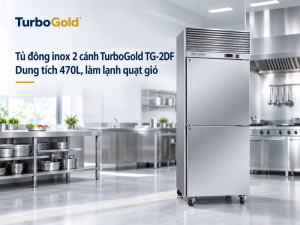 Tủ đông inox 2 cánh TurboGold TG-2DF dung tích 470L làm lạnh quạt gió